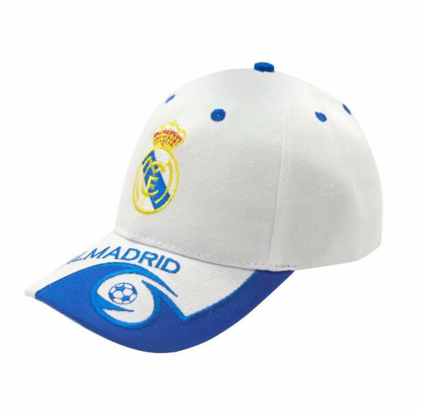 Real Madrid White Soccer Peak Cap